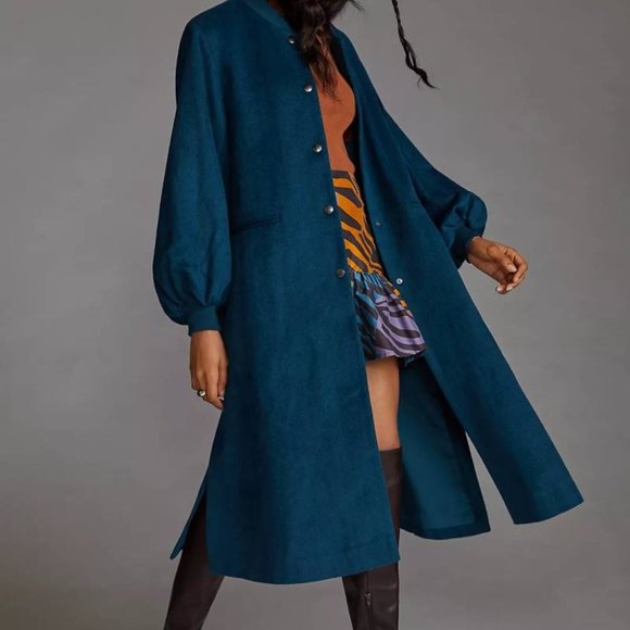 Anthoropologie wool blended maxi coat size M - Picture 1 of 5